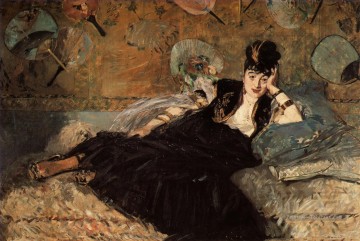  femme - Femme avec un fan réalisme impressionnisme Édouard Manet